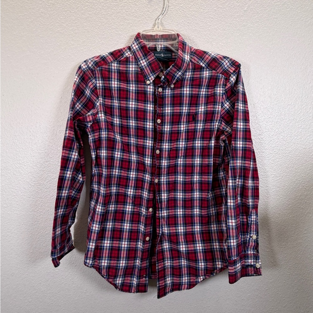 Boys  Red Plaid Shirt